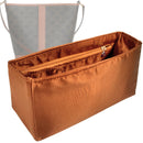 Organizer for [Medium Bucket in Triomphe, Celine] Tote Purse Bag Insert Liner Shaper (Silk, Full-width Zip and Open Pocket)