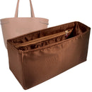 Organizer for [SMALL CABAS ANAIS CUIR TRIOMPHE in Grained calfskin, Celine] Tote Purse Bag Insert Liner Shaper (Silk, Full-width Zip and Open Pocket)