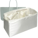 Organizer for [Small Cabat, Bottega Veneta] Tote Purse Bag Insert Liner Shaper (Silk, Full-width Zip and Open Pocket)