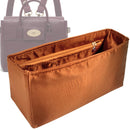 Organizer for [Cara Large, Mulberry] Tote Purse Bag Insert Liner Shaper (Silk, Full-width Zip and Open Pocket)