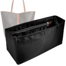 Organizer for [Small Cabas, Celine] Tote Purse Bag Insert Liner Shaper (Silk, Full-width Zip and Open Pocket)