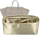 Organizer for [Large Phantom, Celine] Tote Purse Bag Insert Liner Shaper (Silk, Full-width Zip and Open Pocket)