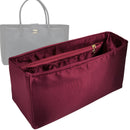 Organizer for [Cerf Small, Chanel] Tote Purse Bag Insert Liner Shaper (Silk, Full-width Zip and Open Pocket)