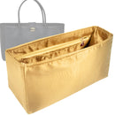 Organizer for [Cerf XL, Chanel] Tote Purse Bag Insert Liner Shaper (Silk, Full-width Zip and Open Pocket)