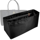 Organizer for [Cerf Medium, Chanel] Tote Purse Bag Insert Liner Shaper (Silk, Full-width Zip and Open Pocket)