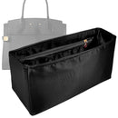Organizer for [City Steamer MM (Medium), LV] Tote Purse Bag Insert Liner Shaper (Silk, Full-width Zip and Open Pocket)