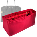 Organizer for [City Steamer Mini, LV] Tote Purse Bag Insert Liner Shaper (Silk, Full-width Zip and Open Pocket)