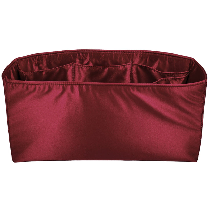 Organizer for [Flamenco Purse Bucket, Loewe] Bag Insert (Silk, Full-width Zip and Open Pocket)