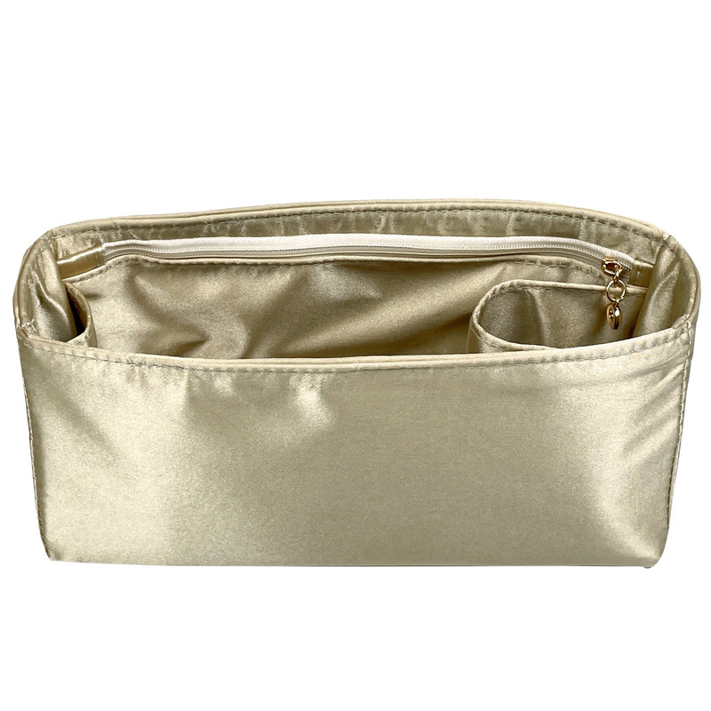 Organizer for [Medium Jack - Heritage Broken-In Leather, Parker Thatch] Bag Insert (Silk, Long Zip and Open Compartment)