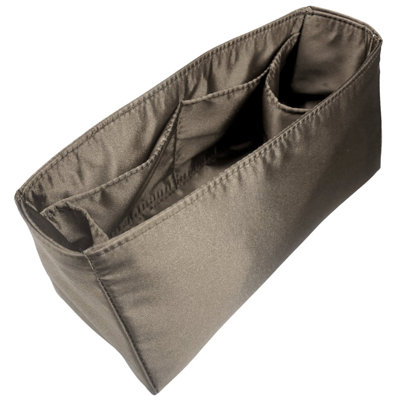 Organizer for [The Mini Zip Bucket, Rothys] Bag Insert (Silk, Full-width Zip and Open Pocket)