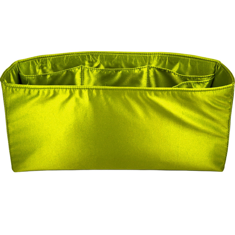 Organizer for [Flamenco Purse Bucket, Loewe] Bag Insert (Silk, Full-width Zip and Open Pocket)