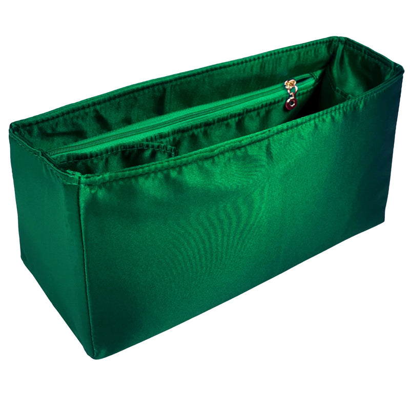 Organizer for [Boy Chanel New Medium, Chanel] Bag Insert (Silk, Full-width Zip and Open Pocket)