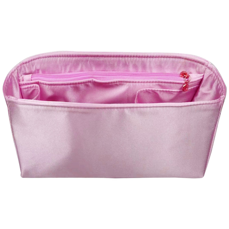 Organizer for [The Mini Zip Bucket, Rothys] Bag Insert (Silk, Full-width Zip and Open Pocket)