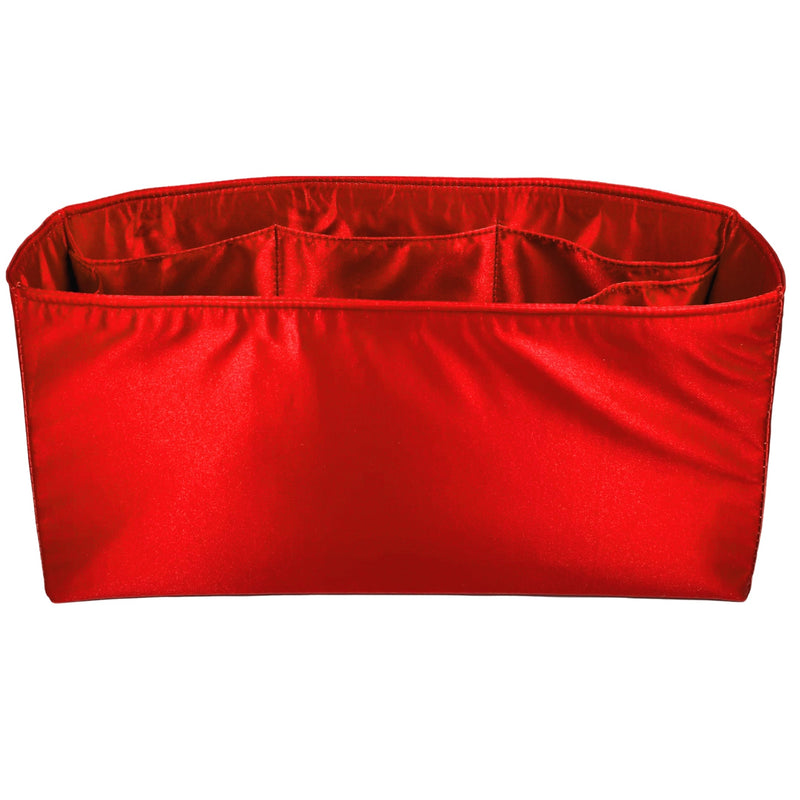 Organizer for [Medium Flamenco Clutch, Loewe] Bag Insert (Silk, Full-width Zip and Open Pocket)