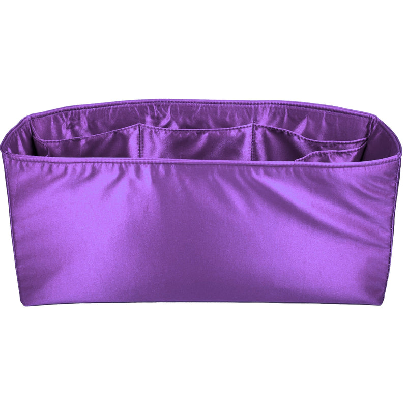 Organizer for [Small Soft Bayswater, Mulberry] Bag Insert (Silk, Full-width Zip and Open Pocket)