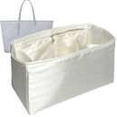 Organizer for [Daily Battle 27, Faure Le Page] Tote Purse Bag Insert Liner Shaper (Silk, Full-width Zip and Open Pocket)