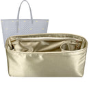 Organizer for [Daily Battle 35 Zip, Faure Le Page] Tote Purse Bag Insert Liner Shaper (Silk, Full-width Zip and Open Pocket)