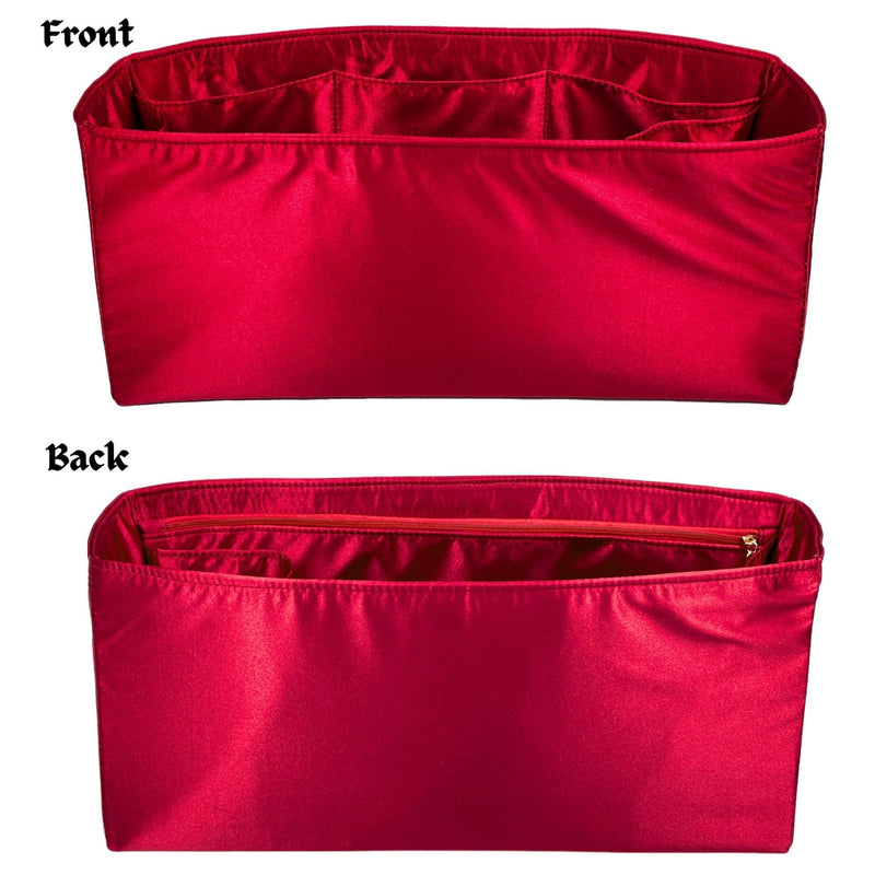 Organizer for [Bride-a-Brac case Small, Hermes] Bag Insert (Silk, Long Zip and Open Compartment)