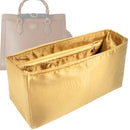 Organizer for [Diana Small Tote, Gucci] Tote Purse Bag Insert Liner Shaper (Silk, Full-width Zip and Open Pocket)