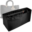 Organizer for [Diorissimo Medium Bag, Dior] Tote Purse Bag Insert Liner Shaper (Silk, Full-width Zip and Open Pocket)