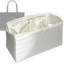 Organizer for [Ella Chain Tote, Tory Burch] Tote Purse Bag Insert Liner Shaper (Silk, Full-width Zip and Open Pocket)