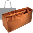 Organizer for [Ella Tote, Tory Burch] Tote Purse Bag Insert Liner Shaper (Silk, Full-width Zip and Open Pocket)