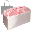 Organizer for [Ella Small Tote, Tory Burch] Tote Purse Bag Insert Liner Shaper (Silk, Full-width Zip and Open Pocket)