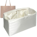 Organizer for [Day Magazine Tote, Everlane] Tote Purse Bag Insert Liner Shaper (Silk, Full-width Zip and Open Pocket)