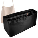 Organizer for [Everyday Cabas, Mansur Gavriel] Tote Purse Bag Insert Liner Shaper (Silk, Full-width Zip and Open Pocket)