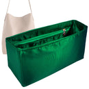 Organizer for [Maxi Everyday Cabas, Mansur Gavriel] Tote Purse Bag Insert Liner Shaper (Silk, Full-width Zip and Open Pocket)