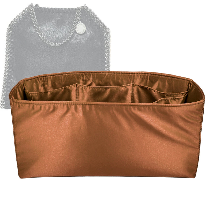 Organizer for [Large Falabella Tote, Stella McCartney] Tote Purse Bag Insert Liner Shaper (Silk, Full-width Zip and Open Pocket)