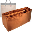 Organizer for [Field Tote 40, Coach] Tote Purse Bag Insert Liner Shaper (Silk, Full-width Zip and Open Pocket)