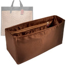 Organizer for [Field Tote 30, Coach] Tote Purse Bag Insert Liner Shaper (Silk, Full-width Zip and Open Pocket)