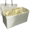 Organizer for [GG Blooms Reversible Tote, Gucci] Tote Purse Bag Insert Liner Shaper (Silk, Full-width Zip and Open Pocket)