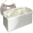 Organizer for [Galliera MM (Medium), LV] Tote Purse Bag Insert Liner Shaper (Silk, Full-width Zip and Open Pocket)