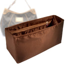 Organizer for [Galliera GM (Large), LV] Tote Purse Bag Insert Liner Shaper (Silk, Full-width Zip and Open Pocket)