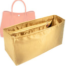 Organizer for [Garden Party 49, Hermes] Tote Purse Bag Insert Liner Shaper (Silk, Full-width Zip and Open Pocket)