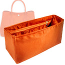 Organizer for [Garden Party 36, Hermes] Tote Purse Bag Insert Liner Shaper (Silk, Full-width Zip and Open Pocket)