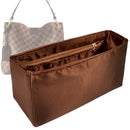 Organizer for [Graceful PM (Small), LV] Tote Purse Bag Insert Liner Shaper (Silk, Full-width Zip and Open Pocket)