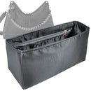 Organizer for [Hand It All PM, LV] Tote Purse Bag Insert Liner Shaper (Silk, Full-width Zip and Open Pocket)