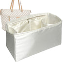 Organizer for [IENA PM (Small), LV] Tote Purse Bag Insert Liner Shaper (Silk, Full-width Zip and Open Pocket)