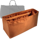 Organizer for [Keepall 50, LV] Tote Purse Bag Insert Liner Shaper (Silk, Full-width Zip and Open Pocket)