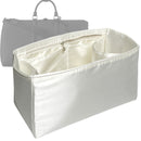 Organizer for [Keepall 55, LV] Tote Purse Bag Insert Liner Shaper (Silk, Full-width Zip and Open Pocket)