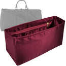 Organizer for [City Keepall, LV] Tote Purse Bag Insert Liner Shaper (Silk, Full-width Zip and Open Pocket)