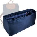 Organizer for [Le Pliage Original Medium Backpack, Longchamp] Tote Purse Bag Insert Liner Shaper (Silk, Full-width Zip and Open Pocket)
