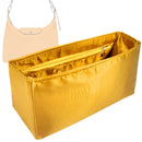 Organizer for [Le Pliage Xtra Medium Hobo, Longchamp] Tote Purse Bag Insert Liner Shaper (Silk, Full-width Zip and Open Pocket)