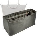 Organizer for [Le Pliage Xtra M Tote, Longchamp] Tote Purse Bag Insert Liner Shaper (Silk, Full-width Zip and Open Pocket)