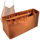 Organizer for [Low Key Hobo MM (Medium), LV] Tote Purse Bag Insert Liner Shaper (Silk, Full-width Zip and Open Pocket)
