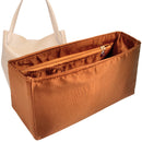 Organizer for [Shopper Tote, Madewell] Tote Purse Bag Insert Liner Shaper (Silk, Full-width Zip and Open Pocket)