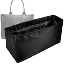 Organizer for [Medium Tote, Marc Jacobs] Tote Purse Bag Insert Liner Shaper (Silk, Full-width Zip and Open Pocket)